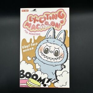 Labubu Exciting Macaron Vinyl Face Plushie - Sesame Bean